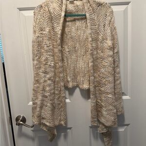 VENUS Cream Knit Poncho